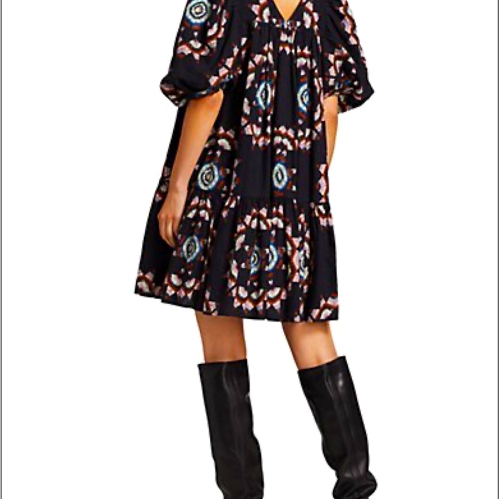 Sea New York - Lindstrom Short Puff-Sleeve Print Shift Dress - Picture 5 of 5